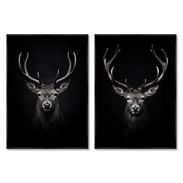 Набор из двух репродукций картин Deer in the dark 2024 год