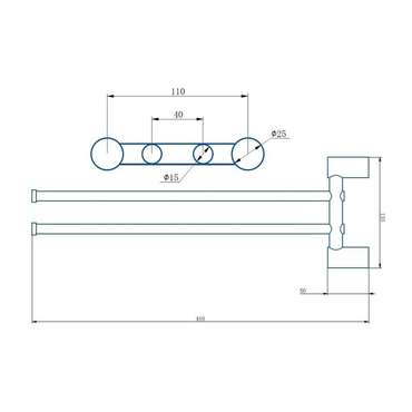 Полотенцедержатель Haiba HB8412-7 черного цвета