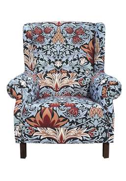 Кресло Кантри Флорентийская мозаика голубого цвета