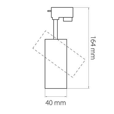 Светильник для 1-фазного трека VOLTA LED 7W 550LM 24G БЕЛЫЙ 3000K IP20