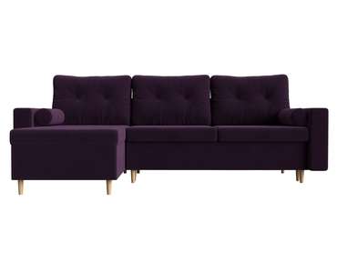 Угловой диван-кровать Белфаст фиолетового цвета левый угол