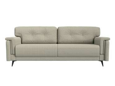 Прямой диван-кровать Оксфорд серо-бежевого цвета