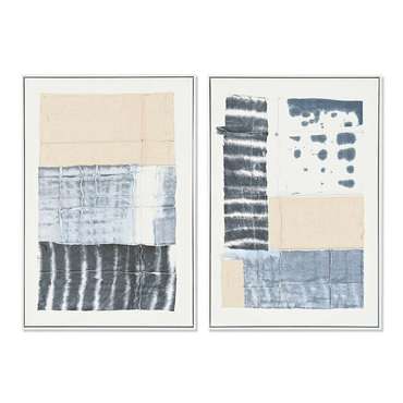 Картина 60 x 3,2 x 90 cm Абстракция город (2 штук)