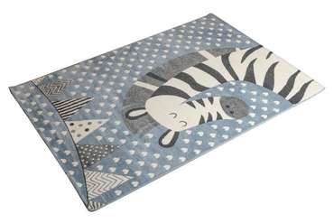 Ковер детский Kids Zebra 160х230 голубого цвета