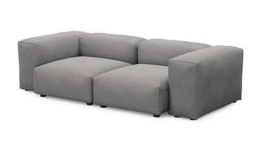 Прямой диван Фиджи двухсекционный серого цвета