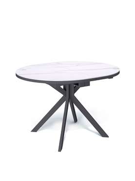 Раздвижной обеденный стол DO1100 с керамической столешницей цвета мрамор белый