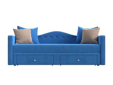 Детский прямой диван-кровать Дориан голубого цвета
