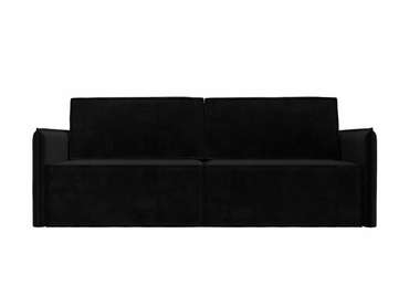 Прямой диван-кровать Либерти черного цвета