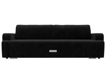 Прямой диван-кровать Ника черного цвета