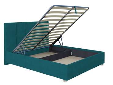 Кровать Ливери 140х200 темно-зеленого цвета с подъемным механизмом