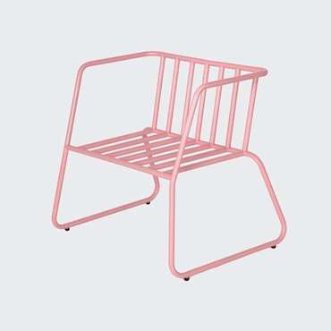 Кресло Bauhaus By Varya Schuka розового цвета