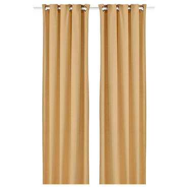 2 шторные панели, желтые, 145х300 см