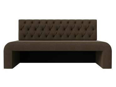Прямой диван Кармен Люкс коричневого цвета