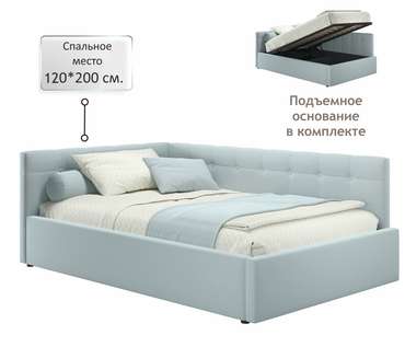 Кровать-тахта Bonna 120х200 мятного цвета c подъемным механизмом