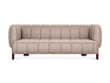 Диван Cassis бежевого цвета с коричневыми ножками