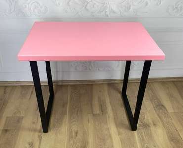 Стол обеденный Loft 120х70 черно-розового цвета