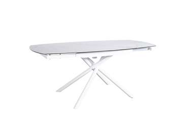 Раскладной обеденный стол белого цвета