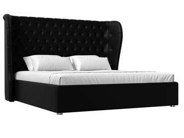 Кровать Далия 200х200 с подъемным механизмом черного цвета (экокожа)
