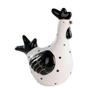 Фигурка курица Landjut черно-белого цвета