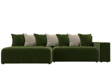 Угловой диван-кровать Кёльн зеленого цвета левый угол