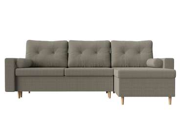 Угловой диван-кровать Белфаст серо-бежевого цвета правый угол