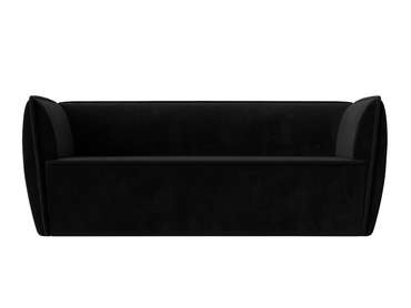 Прямой диван Бергамо черного цвета