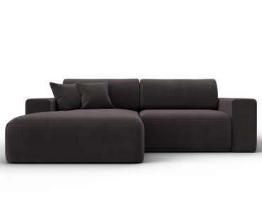 Угловой диван-кровать Лига 036 Классик коричневого цвета левый угол
