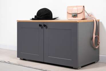 Тумба для обуви Остин серого цвета