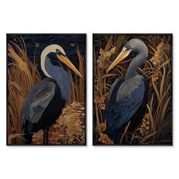 Набор из двух репродукций картин The Birds, 2024г.