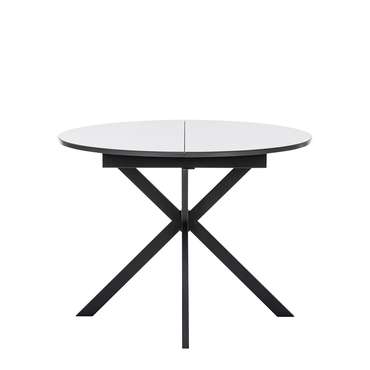 Стол обеденный раздвижной Капри серого цвета со стеклом