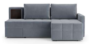 Угловой диван-кровать Кельн серого цвета правый