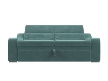 Прямой диван-кровать Медиус бирюзового цвета