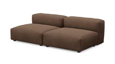 Прямой диван Фиджи сдвоенный коричневого цвета