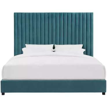 Кровать Arabell 200х200 синего цвета