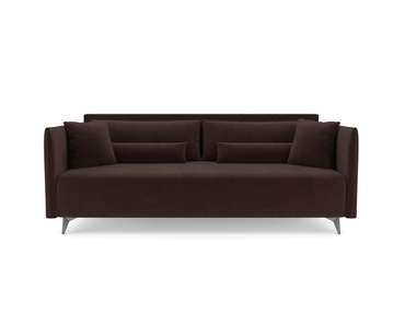 Прямой диван-кровать Майами темно-коричневого цвета