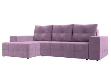 Угловой диван-кровать Перри сиреневого цвета левый угол