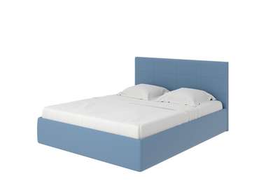 Кровать Alba 140х200 голубого цвета с подъемным механизмом