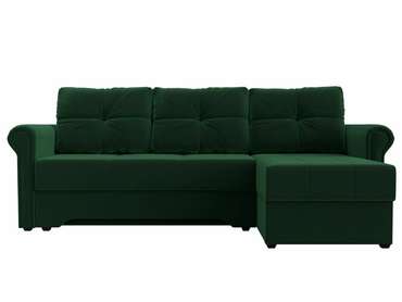 Угловой диван-кровать Леон зеленого цвета правый угол
