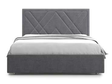 Кровать Premium Milana 2 140х200 серого цвета с подъемным механизмом