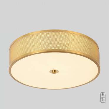 Потолочный светильник BUTTON PL32W LED (металл, цвет латунь)