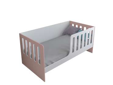 Кроватка Астра 12 80x160 бело-розового цвета 