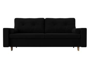 Прямой диван-кровать Белфаст черного цвета (тик-так)