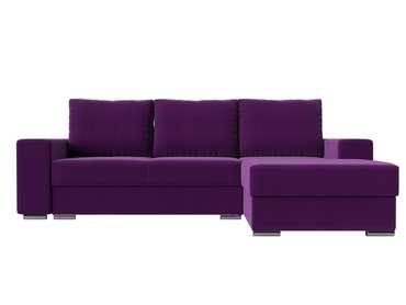 Угловой диван-кровать Дрезден фиолетового цвета правый угол