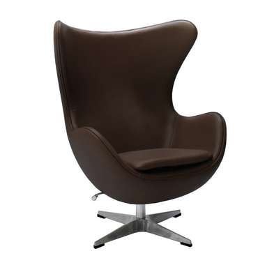 Кресло Egg Stale Chair коричневого цвета
