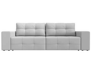 Прямой диван-кровать Перри белого цвета (экокожа)