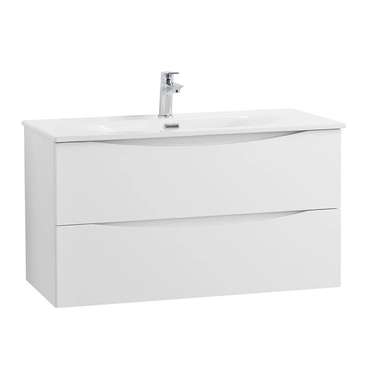Тумба с раковиной Marino-cer-n 100 белого цвета