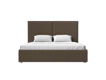 Кровать Аура 200х200 коричнево-бежевого цвета с подъемным механизмом 
