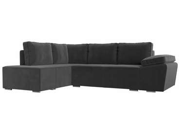 Угловой диван-кровать Хьюго серого цвета левый угол