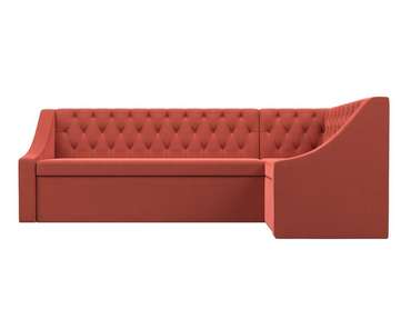 Кухонный угловой диван-кровать Мерлин кораллового цвета правый угол