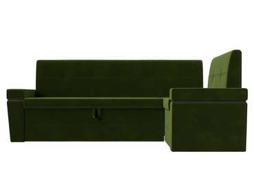 Угловой диван-кровать Деметра зеленого цвета правый угол